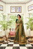 Designer Kanjivaram Silk Saree In Green Colour
