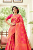 Pure Punch pink kanjivaram silk saree