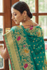 Morpich with golden pattu saree