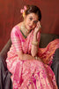 Flamingo Pink Zari Design Silk Saree With Matching Blouse