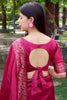Beautiful Rich Pallu Pink Colour Silk Saree With Blouse