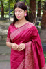 Beautiful Rich Pallu Pink Colour Silk Saree With Blouse