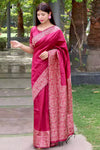 Beautiful Rich Pallu Pink Colour Silk Saree With Blouse