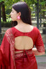 Beautiful Rich Pallu Red Colour Silk Saree With Blouse