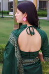 Latest Rich Pallu Green Colour Silk Saree With Blouse