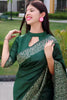 Latest Rich Pallu Green Colour Silk Saree With Blouse
