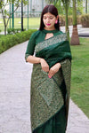 Latest Rich Pallu Green Colour Silk Saree With Blouse