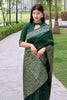 Latest Rich Pallu Green Colour Silk Saree With Blouse
