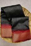 Fancy Black Colour South Silk Saree With Zari Weaving