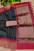 Fancy Black Colour South Silk Saree With Zari Weaving