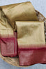 Beautiful Cream Colour South Silk Saree With Zari Weaving