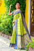 Green Colour South Silk Saree With Fancy Blouse