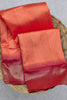 Beautiful Peach Colour South Silk Saree With Fancy Blouse
