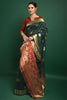 Shine Green Color With Blouse Tussar Silk Saree