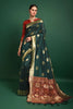 Shine Green Color With Blouse Tussar Silk Saree