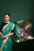 Beutiful Rama Tussar Silk Patola Weaving With Zari Border Saree