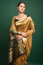 Mustard Yellow Exclusive Tassels Silk Saree