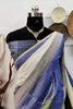 Designer Multicolour Raw Silk Saree With Blouse