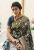 Black Soft banarasi katan silk saree