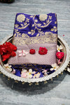 Dark Purple Soft banarasi katan silk saree