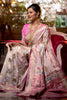 Baby Pink Banarasi Silk Saree With Meena Weaving