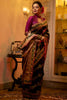 Black Banarasi Silk Saree With Meena Weaving