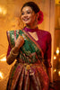 Green Banarasi Silk Saree With Meena Weaving