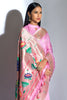 Baby Pink Banarasi Soft Silk Paithani With Zari Border Saree