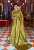 Henna Green Golden Zari Banarasi Saree With matching Blouse