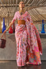Pink Kashmiri Modal Handloom Silk Weaving Saree