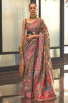 Kashmiri Modal Handloom Silk Weaving Saree
