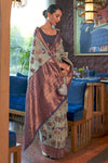 Pistachio Green Organza Shimmer Silk Saree