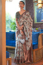 Pistachio Green Organza Shimmer Silk Saree
