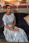 Gray Kashmiri Silk Saree With Handloom Weaving