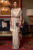 Cream Kashmiri Silk Saree With Handloom Weaving