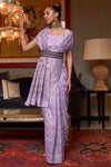 Purple Kashmiri Silk Saree With Handloom Weaving