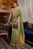 Light Green Organza Silk Saree With Meenakari Weaving Work