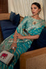 Rama Blue Organza Silk Saree With Meenakari Weaving Work