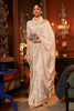 Off White Handloom Silk Saree With Zari Weaving