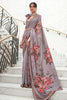 Grey Kalamkari Digital Printed Saree