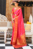 Latest Blush Pink Kanjivaram Silk Saree With Blouse