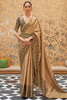 Tortilla Brown Colour Kalaapi Silk Saree With Beautiful Blouse