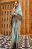 Cornflower Blue Kalaapi Silk Saree With Beautiful Blouse