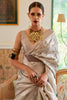 Grey Woven With Pure Tissue Silk Banarasi Saree