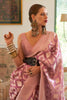Purple Woven With Pure Tissue Silk Banarasi Saree