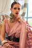 Purple Woven With Pure Tissue Silk Banarasi Saree