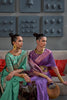 Lavender Silk Saree With Handloom Weaving Work