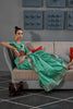 Jade Green Silk Saree With Handloom Weaving Work