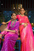 Magenta Pink Pure Satin Handloom Silk Saree With Weaving Work