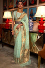 Latest Light Green Colour Handloom Zari Weaving Saree